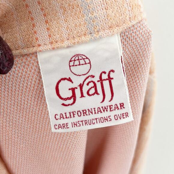 Vintage 70s Women’s Blazer Matching Sleeveless Blouse Set 2 Piece Plaid Peach - Picture 7 of 12